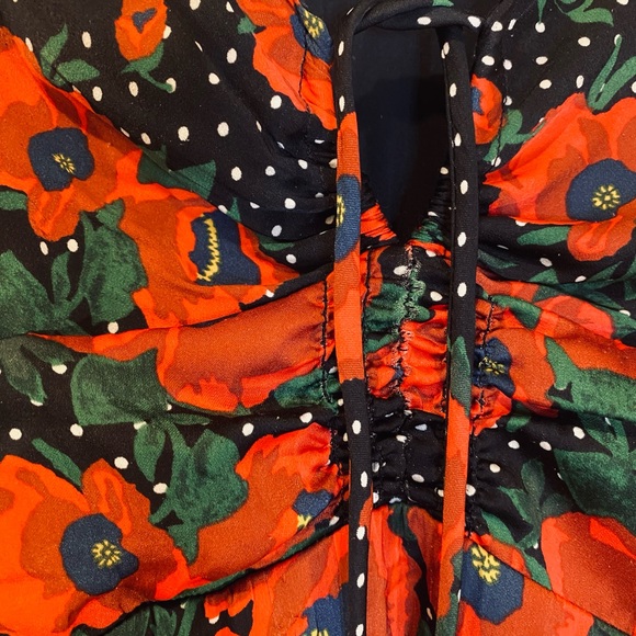 Beautiful, red, floral print dress by Free People, size small - Picture 4 of 12